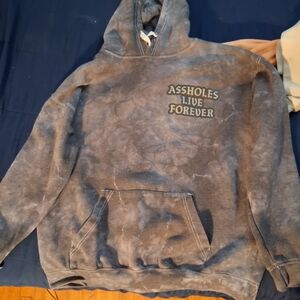 Gray Hoodie with Slogan